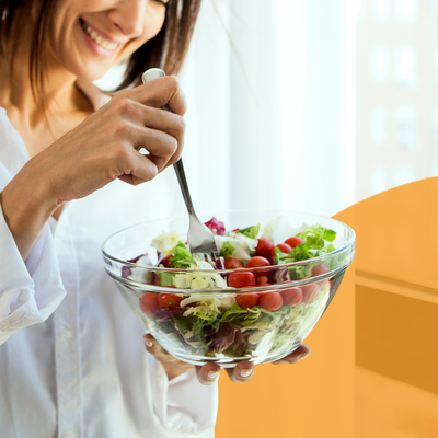 Eating a healthy meal